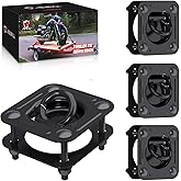 AMBULL 1/2" D Ring Tie Down Anchors, 4 Pack Trailer Tie Down (6000 lbs Capacity Per Pack) Heavy Duty Trailer TieDown Hooks for Loads on Trailers Trucks RV Campers Vans ATV SUV Boats Motorcycles Black