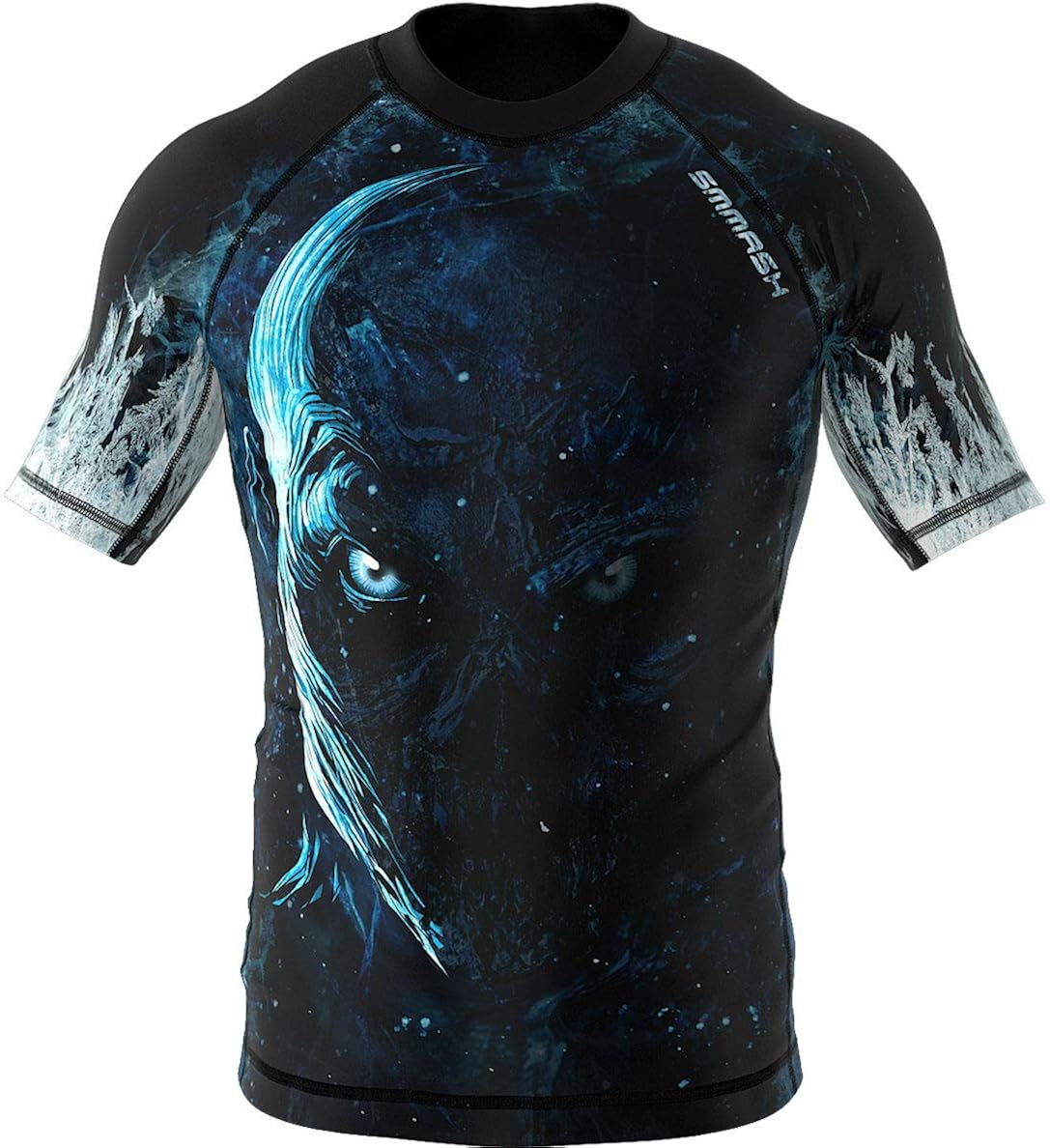 SMMASH Black Walkers Men's Rashguard Shirt Shortsleeve for Martial Arts Rash Vest Men, Vest Tops for Men Breathable and Light