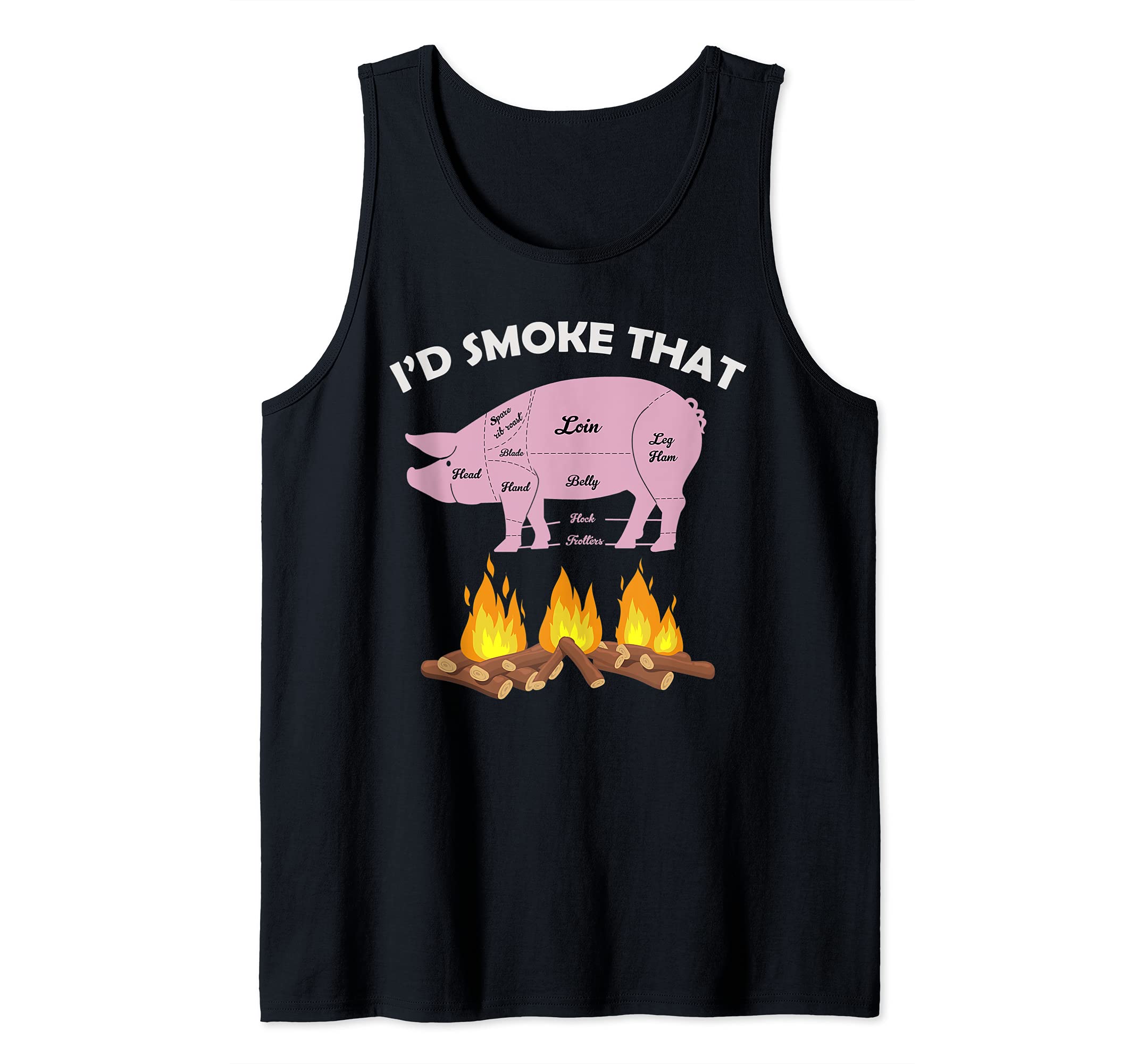 Id Smoke That Smoked Meat Grill BBQ Smoking Steak Barbecue Tank Top