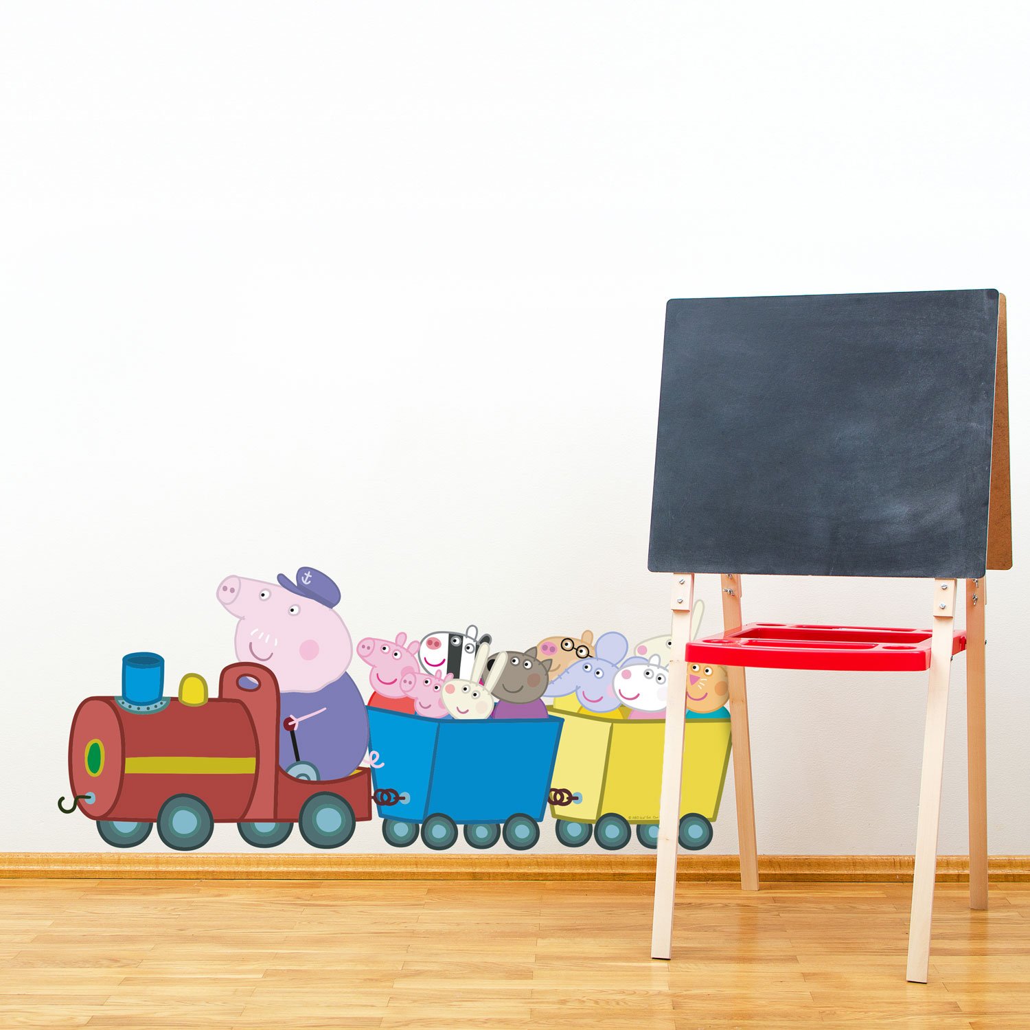 Stickerscape Peppa Pig Transport Wall Stickers (Train - Large Size)| Official Peppa Pig Wall Decal, Wall Decor | Easy to Apply, Cleanly Removable