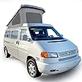 Roof Top Tent 3-Window Pop Top Car Camping Tent Durable Red Canvas Compatible with VW T4 Eurovan Winnebago Camper Long Wheel Base LWB - 2 Person Rooftop Tents Pop Up Camper