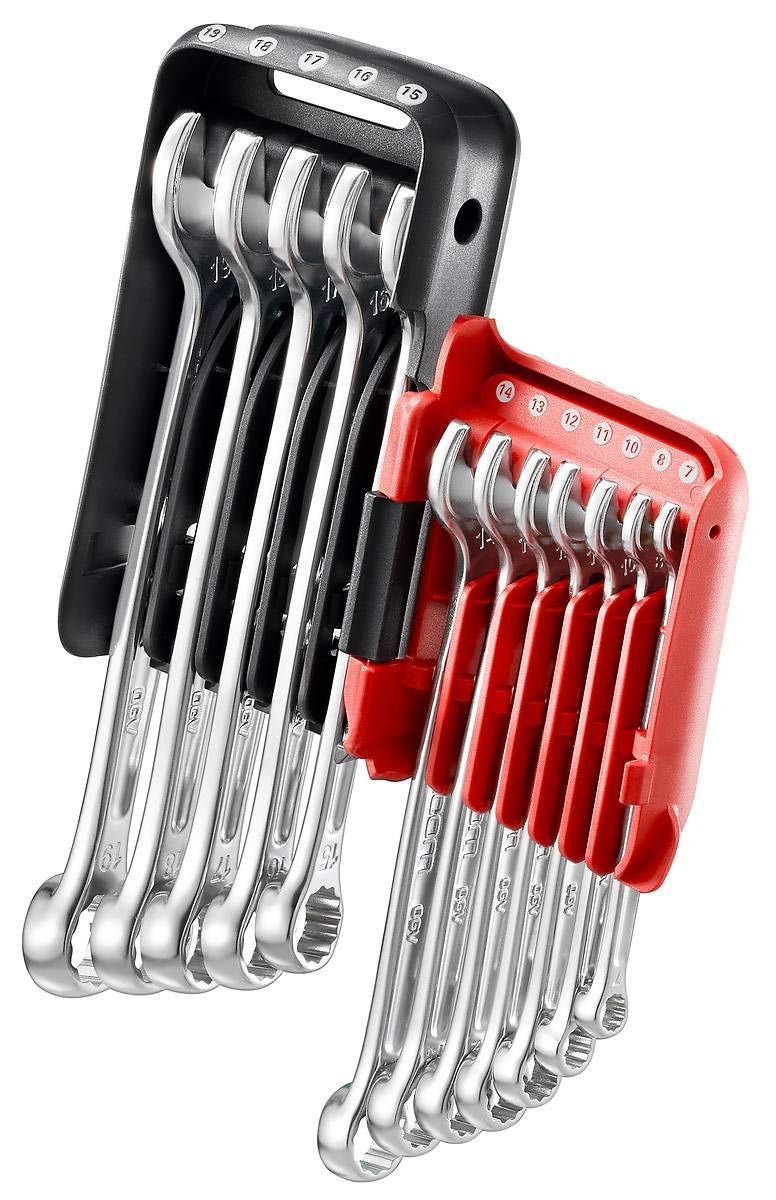 FACOM 440.JP12A Set of 12 Metric Combination Ratchet Spanners on Portable Case, Silver