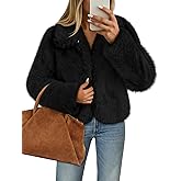 MEROKEETY Women's 2025 Winter Coats Furry Faux Fur Jackets Long Sleeve Coat Trendy Warm Outerwear with Pockets