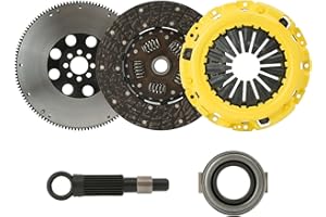 CLUTCHXPERTS STAGE 1 HEAVY DUTY CLUTCH + 10LBS CHROMOLY LIGHTWEIGHT RACE FLYWHEEL KIT COMPATIBLE WITH 2004-2014 MAZDA 3 5 2.0L 2.3L 2.5L NON-TURBO