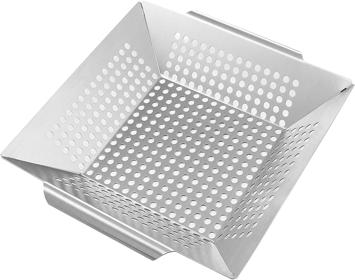 Arcedo Grill Basket for Vegetables, 12 Inch Large Square Wok, Deep BBQ Grill Topper, Heavy Duty Stainless Steel Grilling Pan with Handles, Outdoor Barbecue Cooking Accessories for Grill and Smoker : Garden & Outdoor