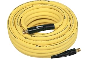 WYNNsky Hybrid Air Hose 3/8 in X 50ft, 1/4"MNPT Fittings, 300 PSI Max Working Pressure,Non-Kinking, Lightweight, Flexible in 