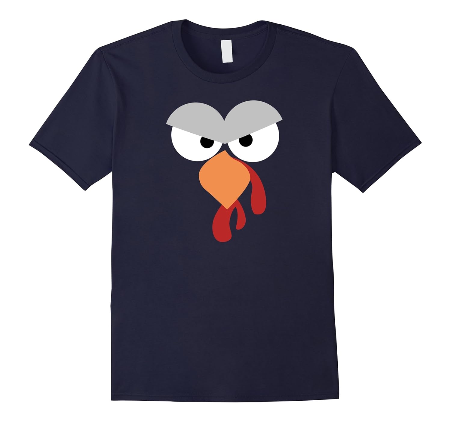 Funny Turkey Face Shirt for Kids - Angry Thanksgiving Turkey-Rose