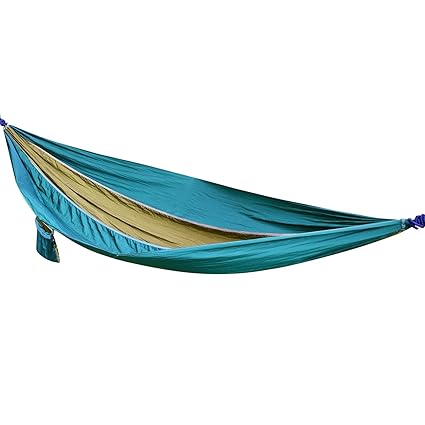 Camel and Green: OUTAD Portable Nylon Hammock with 300kg Maximum Capacity