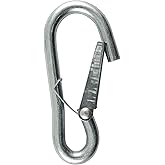 CURT 81266 Snap Hook Trailer Safety Chain Hook Carabiner Clip, 3/8-Inch Diameter, 2,000 lbs