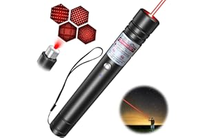 LETEAPII Red Light Flashlight, Long Distance USB Rechargeable Tactical Beam with Star Cap Adjustable Effect for Outdoor Journeys, Presentations, TV/LED/LCD Screens, and Stargazing