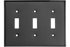 Ageless Iron Triple Toggle Wall Plate in Black Iron