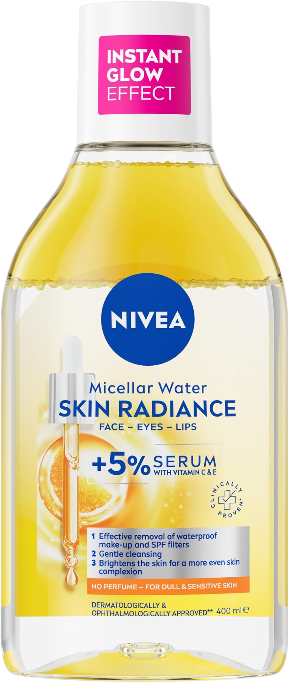 NIVEA Skin Glow Serum Infused Micellar Water 400ml - Brightening Cleansing