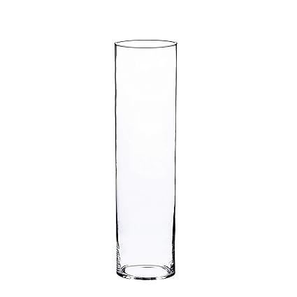 Inna Glas Cylindrical Glass Vase Sansa Transparent 20 50cm O 6