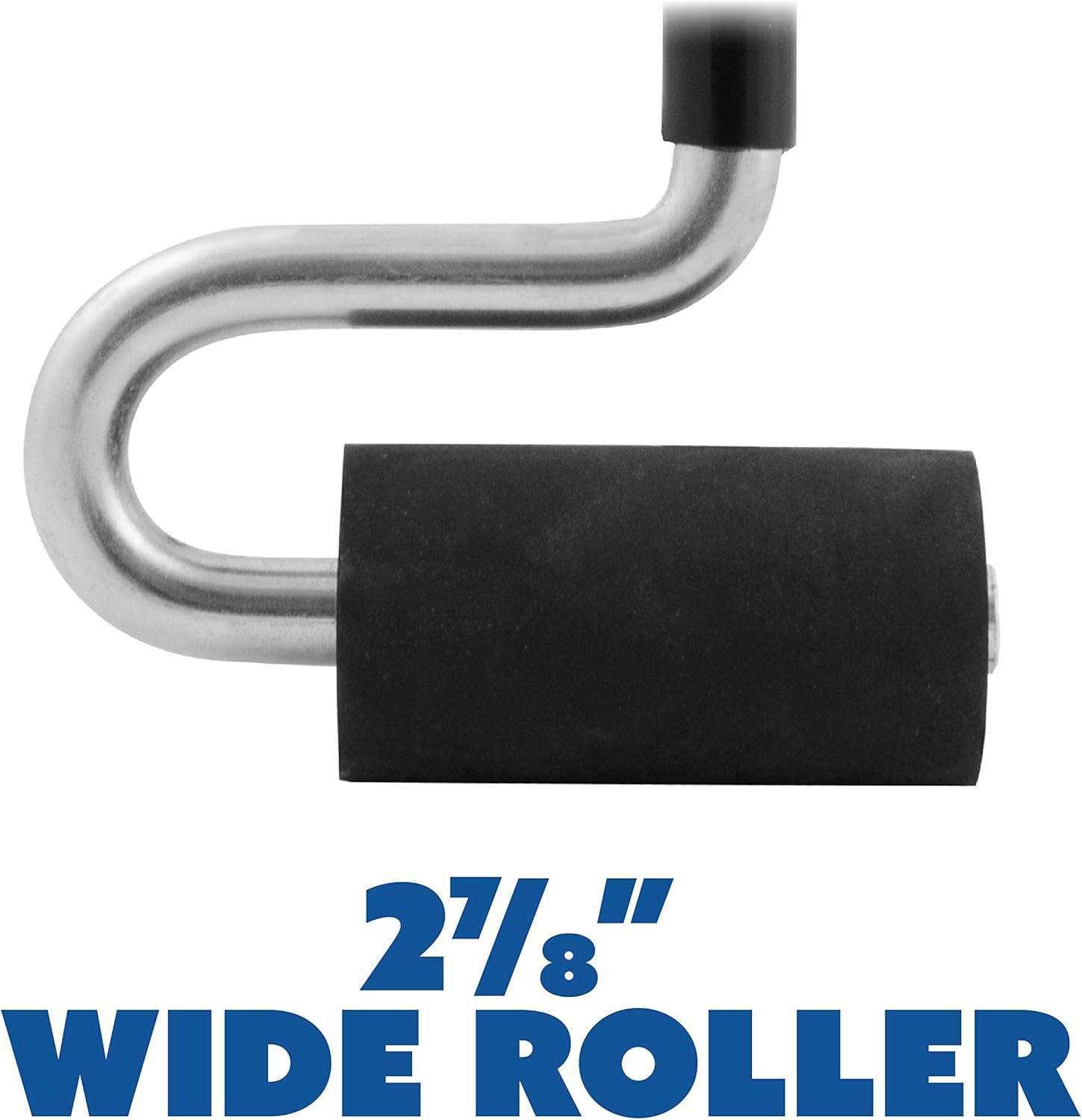 Long Handle J Roller with Thick Rubber Roller 1-1/2” in Diameter by 2-7/8” Wide For Veneers Laminate Wall Coverings and Edge Banding for Maximum Pressure Adhesion - - 