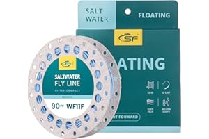 SF Saltwater Fly Line with Welded Loop Weight Forward Floating Line Braided Multifilament Core Light Blue Resistant Corrosion