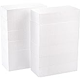 YOUEON 12 Pack Rectangle Styrofoam Blocks, 8 x 4 x 2 Inches Foam Blocks Craft Foam Block, Foam Bricks for Arts and Crafts, Mo
