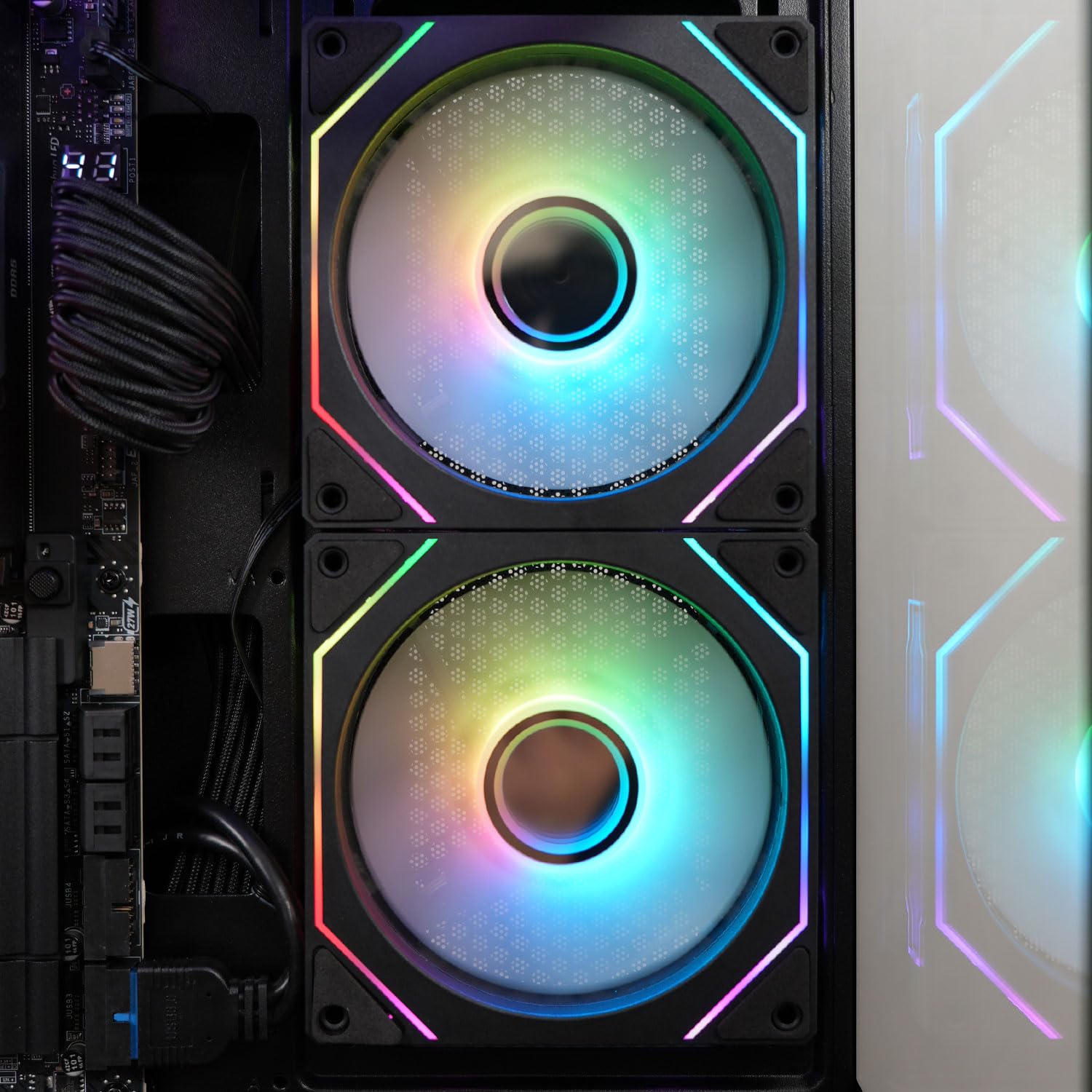 Zalman CHRONIX ATX Mid-Tower PC Case, 3 x Prism ARGB Fans Preinstalled, USB Type-C 3.2, RGB Control Button, 360mm Radiator Support, Panoramic Tempered Glass RGB Gaming PC Case, Black