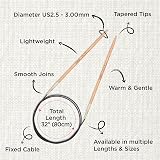 KnitPro Basix Beech Fixed Circular Needles 32in 3.00mm view 3