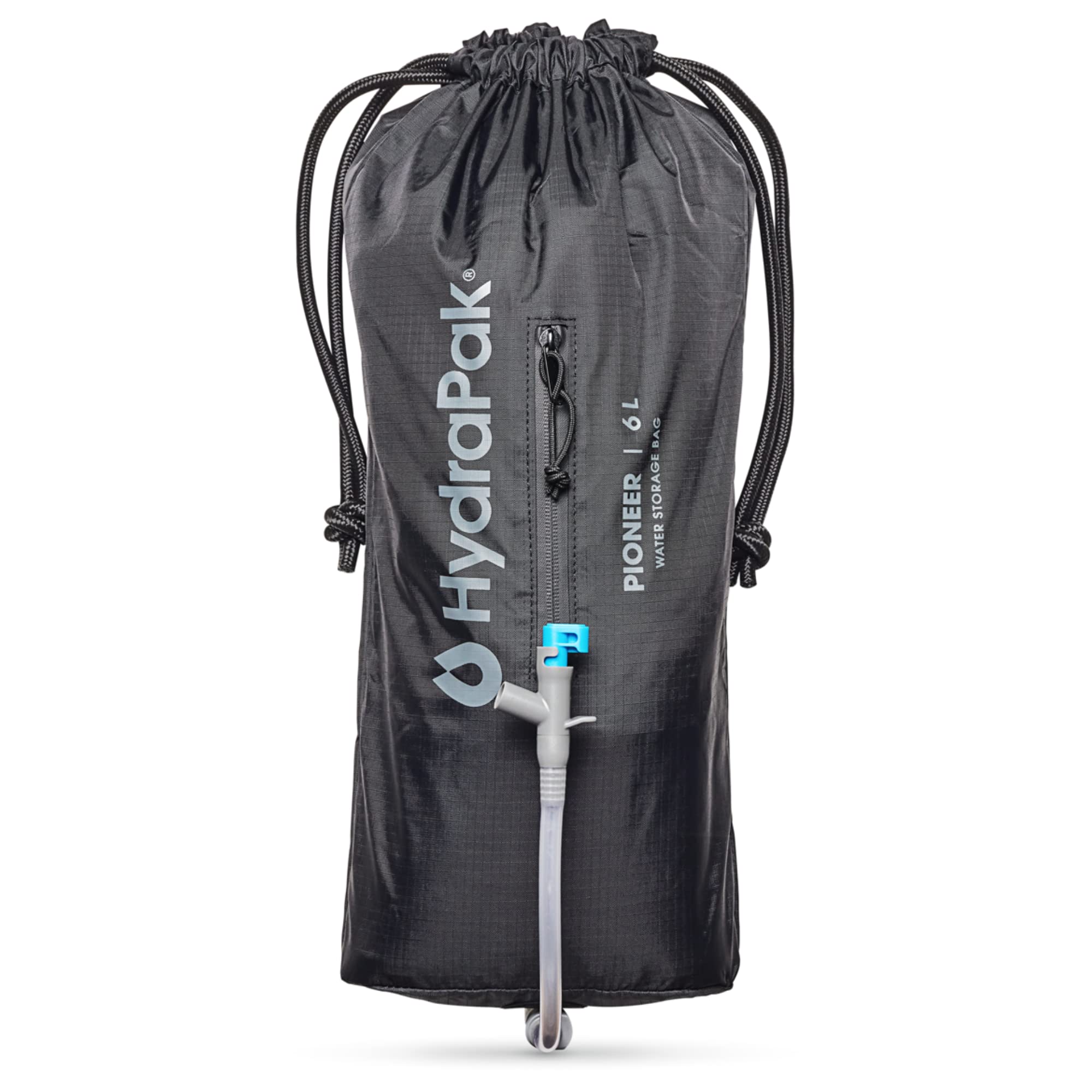 Photo 1 of Hydrapak Pioneer - Collapsible Water Storage and Dispensing System (6L or 10L) - BPA & PVC Free Camping Hydration Bladder/Reservoir and Sleeve, Black