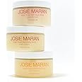 Josie Maran Argan Sugar Body Scrub Trio - 3-Piece Body Care Set - Softens, Smoothes & Hydrates Dry Skin - Includes Scents Sweet Clementine, Peppermint Bark & Sweet Cranberry (3 Count)