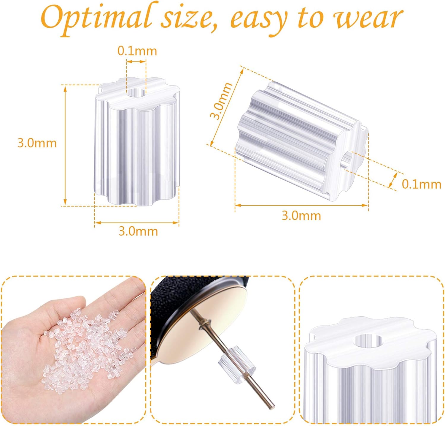 500 Pieces Clear Rubber Earring Safety Backs for Fish Hook Earrings - Image 3