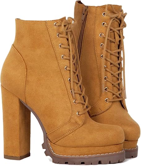 platform heel booties