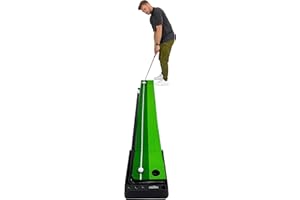 Fitvids Premium Automatic Ball Return Golf Putting Mat, Portable Indoor Golf Practice Green with Alignment Guide & Solid Base, Ideal for Home or Office and Golfers,