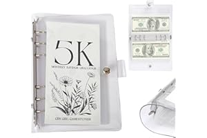 AFFITARE 12-Month Envelopes Money Saving Challenge Binder, 100 Envelopes Monthly Savings Money Book, 2.5k 5k 10k Savings Challenges Book With Envelopes (5K)