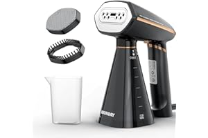 IRONDAY Travel Steamer for Clothes,25s Fast Heat-up,2 Steam Levels,1200W Garment Steamer,350ml Detachable Water Tank,Auto Shutoff,Portable Foldable Handheld Fabric Wrinkle Remover (120V Only)