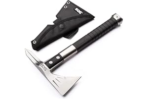 SOG Tomahawk Tactical Hatchet - Voodoo Hawk Mini Tactical Axe, Throwing Hatchet w/ 2.75 Inch Blade for Survival Sports and Camping Axes (F182N-CP)