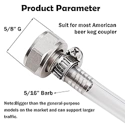 LitKiwi 4PCS Keg Coupler Barb Connector,Stainless