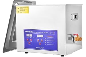 Roomark Ultrasonic Cleaner, Ultrasonic Cleaning Machine with Digital Timer & Heater, Professional Stainless Steel Lab Tool, Ultrasonic Parts Cleaner for Jewelry, Glasses, Parts, Retainer (6.5L)