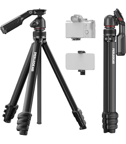 Treppiede In Fibra Di Carbonio Cayer CH10L | Con Testa Fluida S1 | Altezza 14.2-28.4 Pollici | Per Fotocamere, Smartphone, Webcam