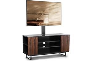 FITUEYES Swivel TV Stand with Mount for 32 to 70 inches LED LCD Flat Screen, Height Adjustable Entertainment Media Console, H