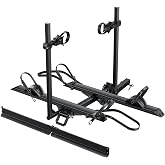 YOUNG ELECTRIC 200LBS EZ-FOLD Aluminum 2-Ebike Carrier with Ramp for Bikes and Electric Bike, Car SUV Truck Van RV and Traile