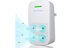 KECHUANG Air Ionizers/Plug In Air Purifier for Home (1 Pack), Negative Ion Filtration System for Bedroom, Office, Kitchen, Mini Air Cleaner, Portable Air Filter (White)