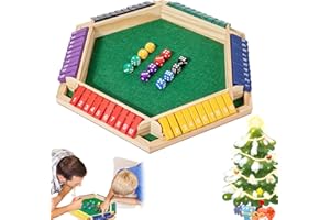 Shut The Box Game 4/6 Players,Shut The Box-Wooden Dice Board Game,Holiday Player Board Maths Games, Educational Toys, Outsmar