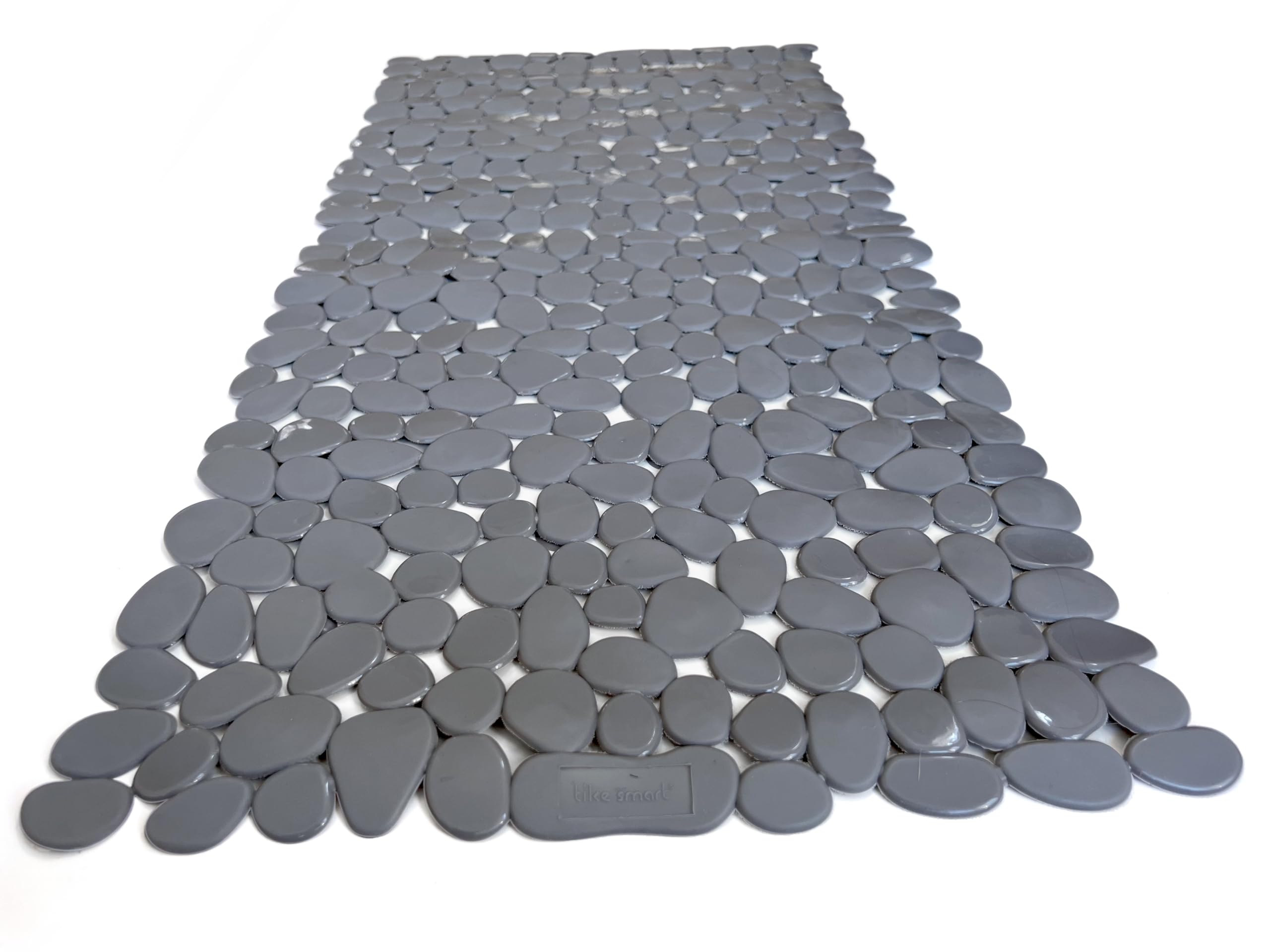 Photo 1 of “Pebbles” Non-Slip Bathtub/Shower Mat 27.5”x14” Rectangular, Non-Toxic, Safe, Clean, Machine-Washable, Superior Grip & Drainage, Vinyl, for Smooth Floors ONLY, Opaque Gray