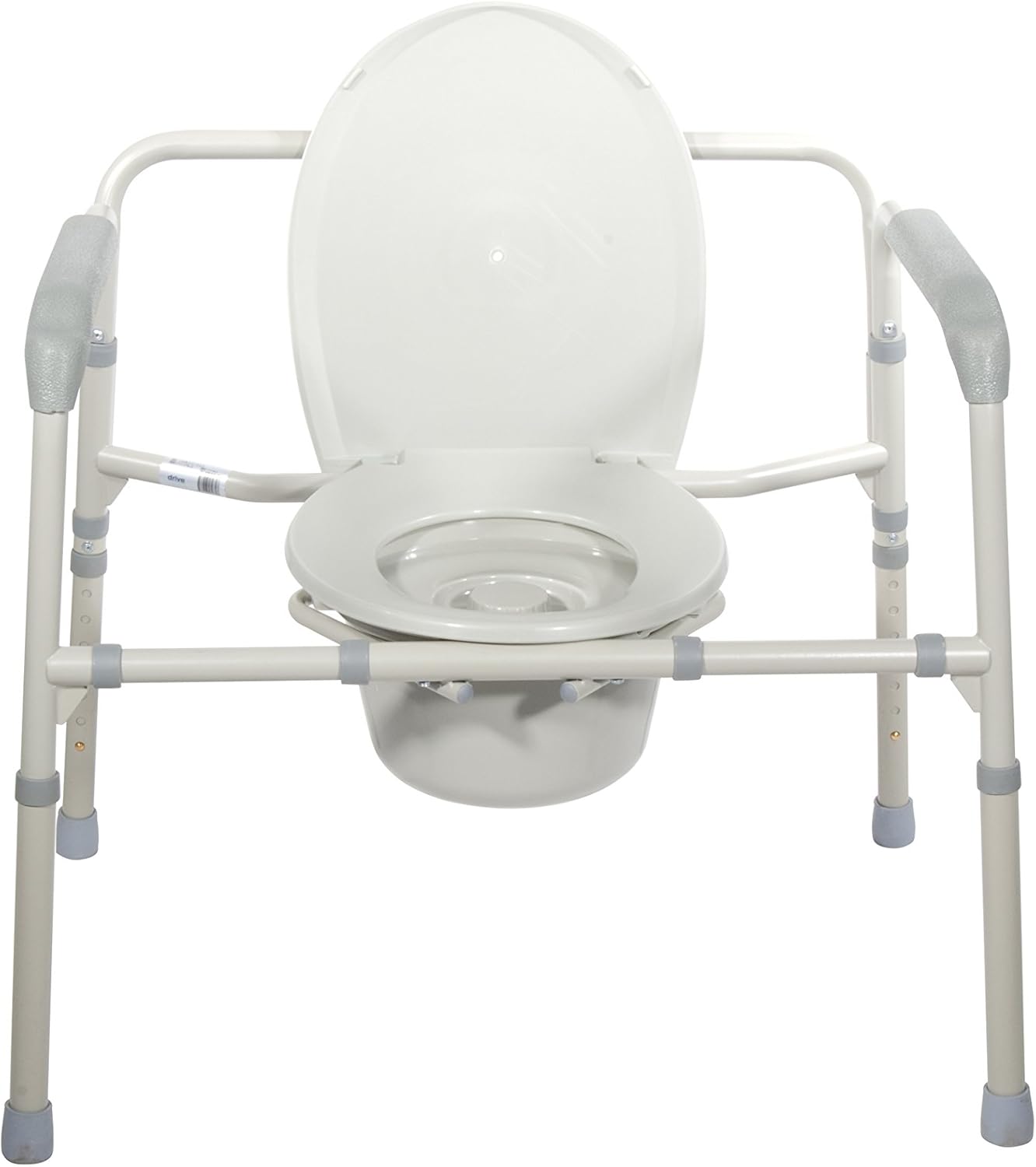 Drive Medical Heavy Duty Bariatric Folding Commode, Gray: Health & Personal Care