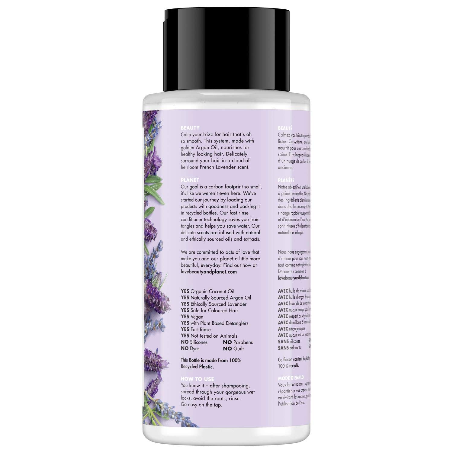Love Beauty and Planet Argan Oil & Lavender Smooth & Serene Conditioner 400 mL: Beauty