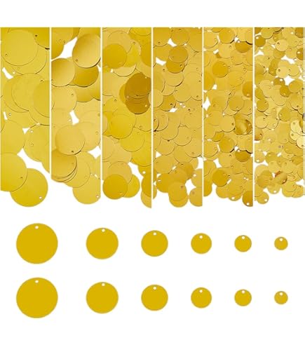 Sourcing Map Lot De 100 Paillettes Rondes Et Plates Avec Trou Latéral