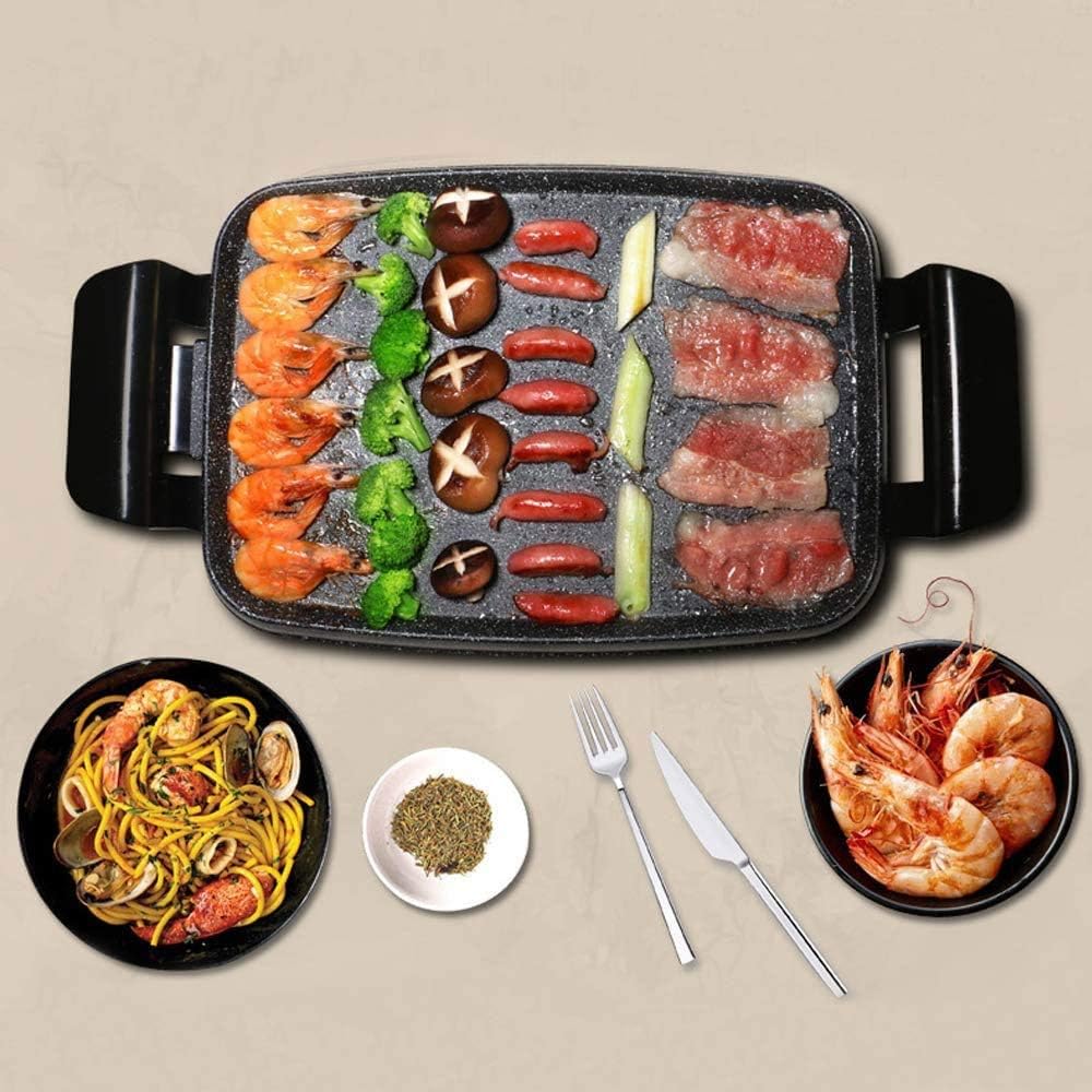 review UXZDX CUJUX Multi Function Household Electric Grills Electric Griddles Hot Pot BBQ Machine Non Stick Pan