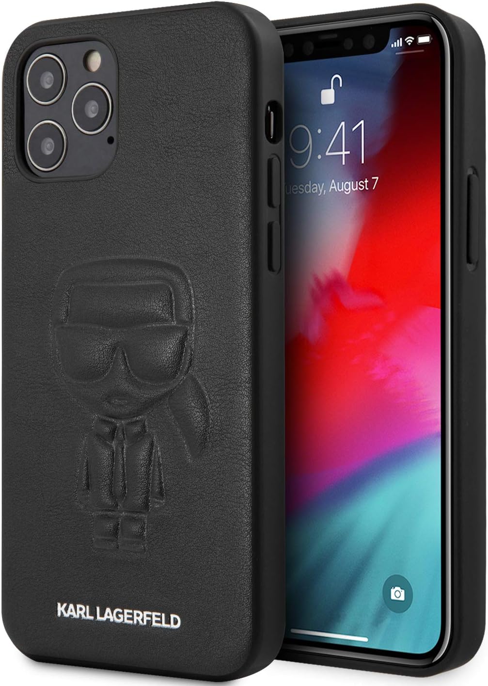 Karl Lagerfeld KLHCP12MPCUIKBK Karl Ikonik Outline Hülle für iPhone 12/