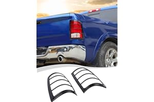 Hoolcar Tail Light Lamp Cover Taillight Protector Guard Cover Fit for Dodge Ram 2009-2017, Exterior Accessories, Black