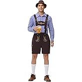 frawirshau Men's Bavarian Costume Adult Oktoberfest Outfit German Costumes Beer Festival Costume