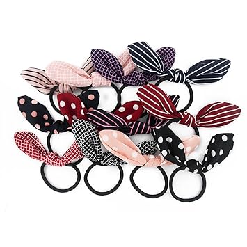 Amazon Com Carede 12 Pcs Wired Rabbit Ear Bow Hair Bands