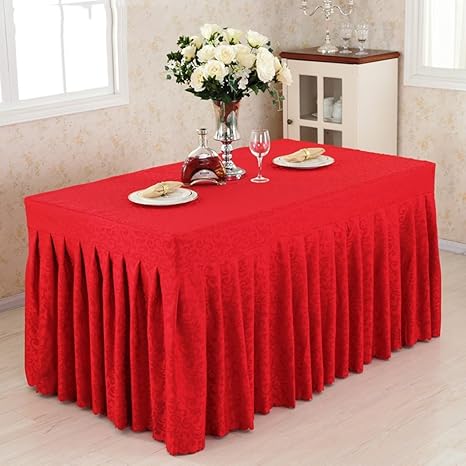 Amazon ラウンドテーブルクロス フィットテーブルスカートカバートップ結婚式の宴会テーブルトップ 赤いフックの花 テーブルクロス 色 赤 サイズ さいず 40 180 75cm テーブルクロス オンライン通販