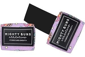 MIGHTY BUNS Wrist Wrap for Weightlifting, Wrist Support for Powerlifting Competition, Strength Training and Bodybuilding - Premium Wrist Wraps for Men & Women - Gym Wrist Protection Wraps for Everyday Use - Purple Boba