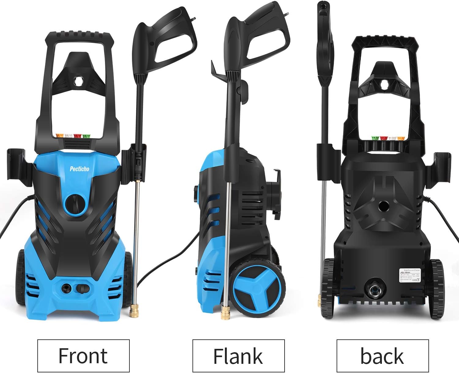 Pressure Washer, 3000PSI Electric Pressure Washer, 1.8GPM Electric Power Washer High Pressure Washer with Spray Gun, Brush, and 4 Quick-Connect Spray Tip, Blue : Garden & Outdoor
