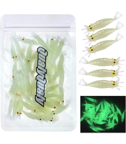 Leurres Crevettes Artificielles HOUSON - Lot De 50 - 3.9cm - Pour Truite Et Basse Eau Douce Et Salée